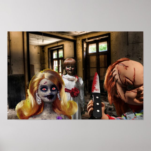 Póster Halloween espeluznante. (Frente)