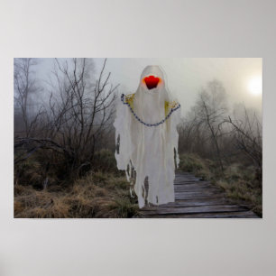 Póster Halloween espeluznante.