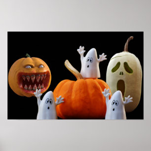 Póster Halloween espeluznante.
