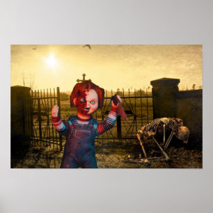 Póster Halloween espeluznante.