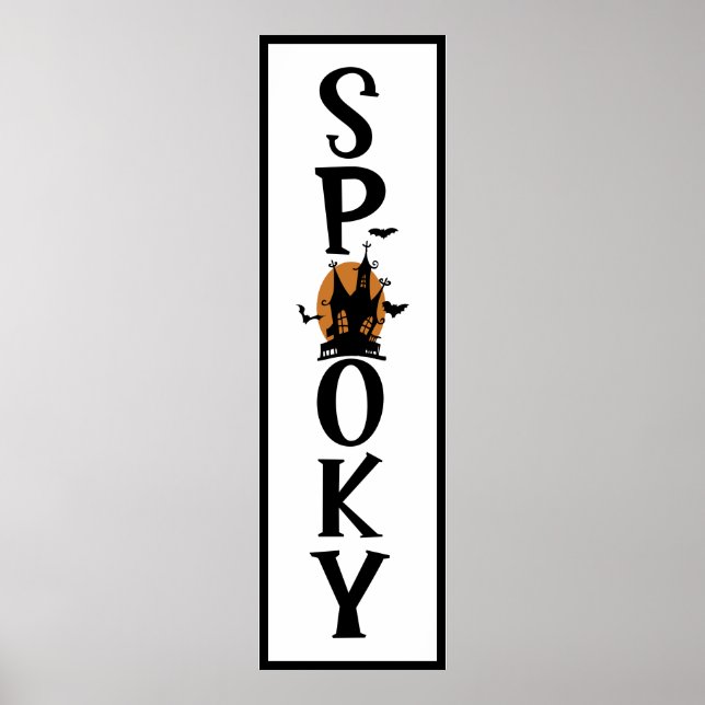 Póster Halloween | Espeluznante Longitud De La Puerta (Frente)