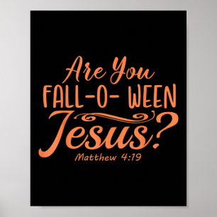 Póster Halloween estás cayendo entre Jesucristo Mateo