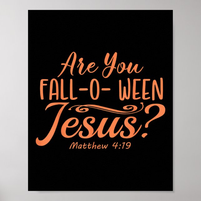 Póster Halloween estás cayendo entre Jesucristo Mateo (Frente)