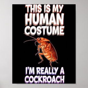 Póster Halloween Este Es Mi Disfraz De Humano Soy Realmen