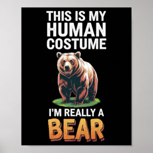 Póster Halloween Este es mi disfraz humano, de verdad soy