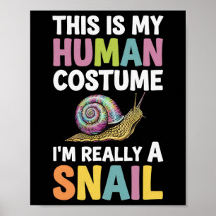 Póster Halloween Este es mi disfraz humano. Soy realmente