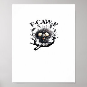 Póster Halloween F-Caw-F Pájaro Cool Único