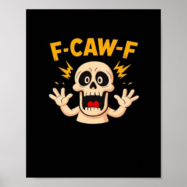 Póster Halloween F-Caw-F Skull (Frente)