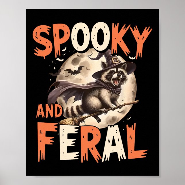 Póster Halloween Famoso De Halloween Famoso Y Feral Racco (Frente)