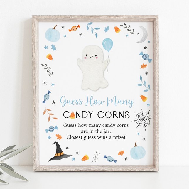 Póster Halloween fantasma azul adivina cuántos juegos (Subido por el creador)