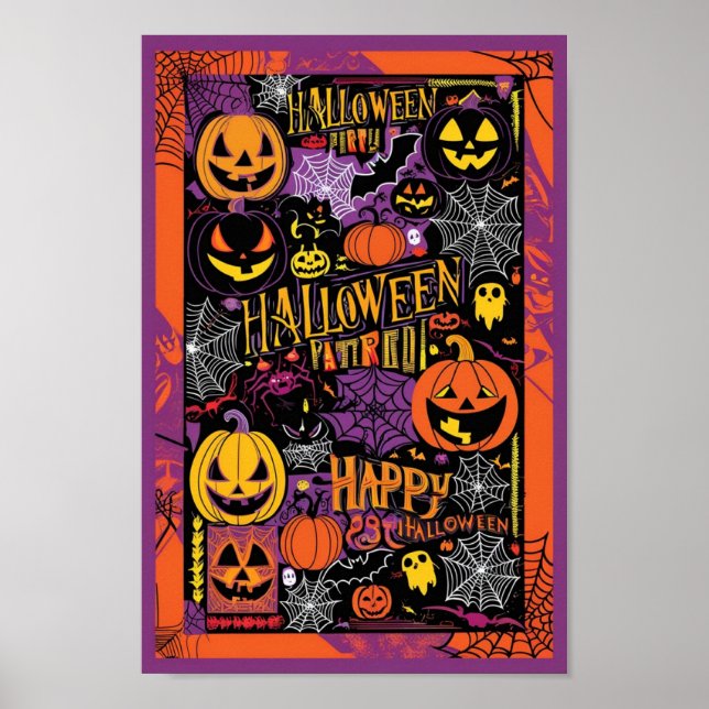 Póster Halloween fantasmal (Frente)