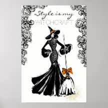 halloween fashionillustration with black lace