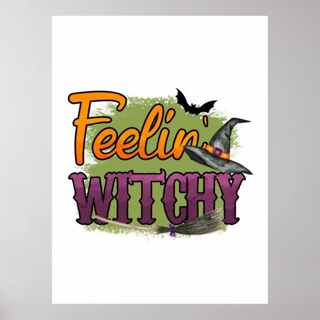 Póster Halloween Feeling Witchy Birthday (Frente)