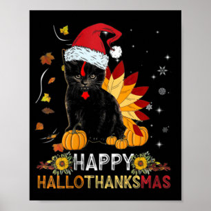 Póster Halloween femenino Navidades del Día de Acción de 