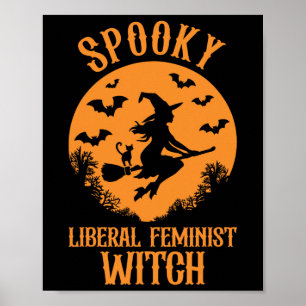 Póster Halloween Feminista de Brujas Liberales