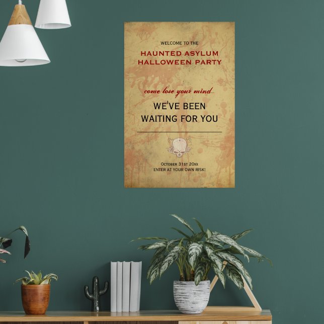 Póster Halloween, fiesta de asilo de refugiados (Salón 1)