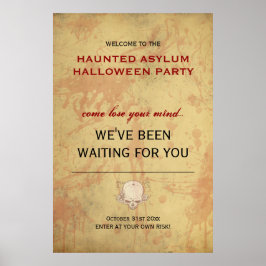 Póster Halloween, fiesta de asilo de refugiados