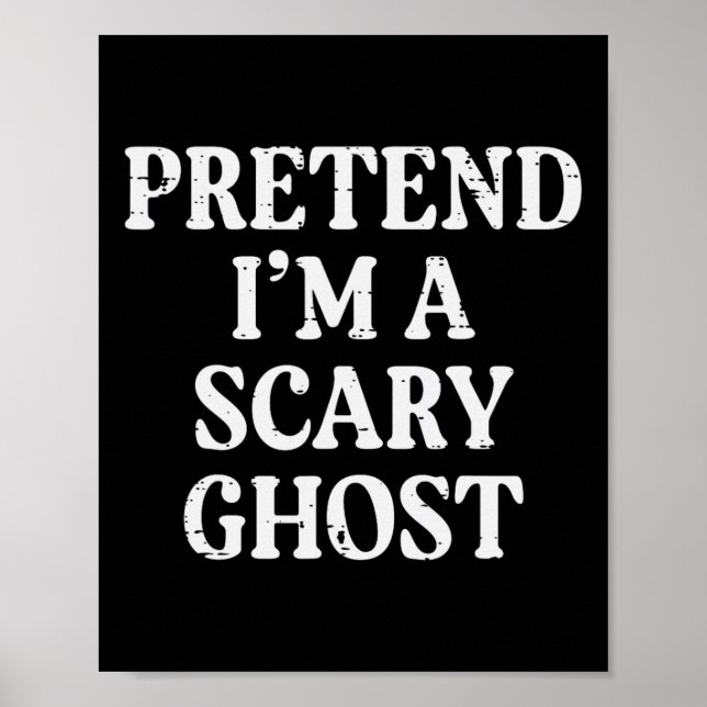 Póster Halloween finge que soy un asustado fantasma con d (Frente)