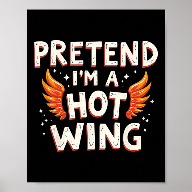 Póster Halloween finge que soy un pollo con disfraces de  (Frente)