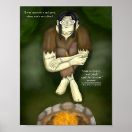 Póster Halloween Frankenstein Art Print
