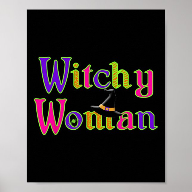 Póster Halloween Fun Witch Witchy Woman Trick Trek (Frente)