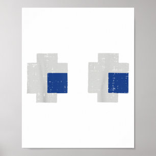 Póster Halloween Gamer Pixel Ojos Costume de Juegos Hombr