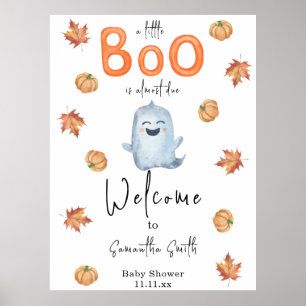 Póster Halloween Ghost Bienvenida a la ducha bebé