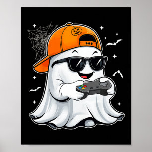 Póster Halloween Ghost Gamer Sasuy disfraz hombres de jue
