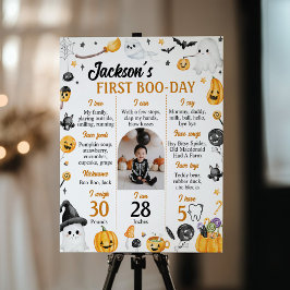 Póster Halloween Ghost Spooky One Birday Milestone