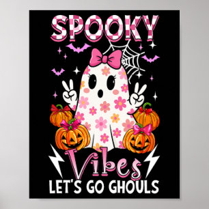 Póster Halloween Ghouls Cute Boo Bow