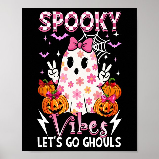 Póster Halloween Ghouls Cute Boo Bow (Frente)