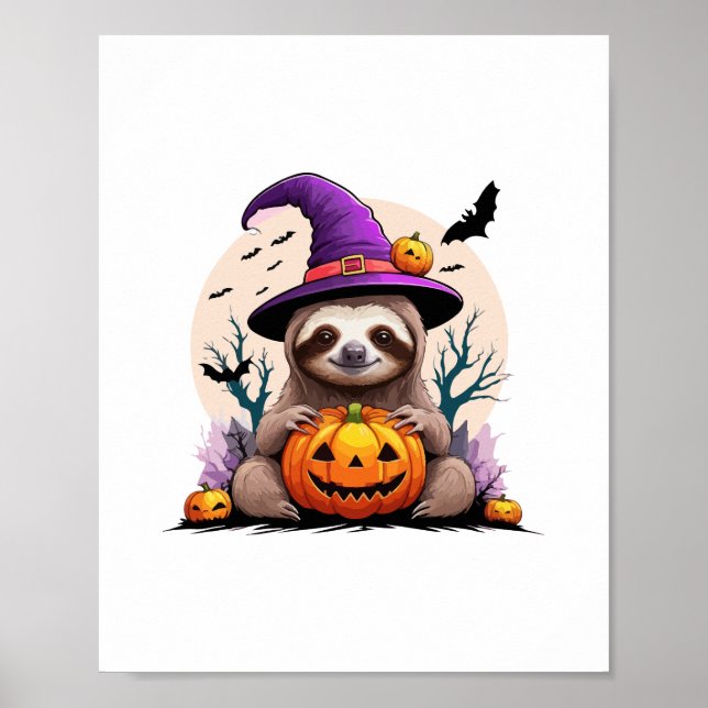 Póster Halloween, Gorra Rosa Sloth (Frente)