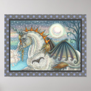 PÓSTER HALLOWEEN GÓTICO UNICORN CON ALAS DE MADERA, CABAL