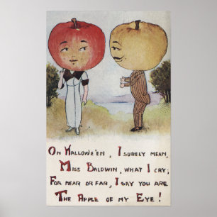 Póster Halloween GreetingApple Heads