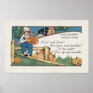 Póster Halloween GreetingHist y Hark