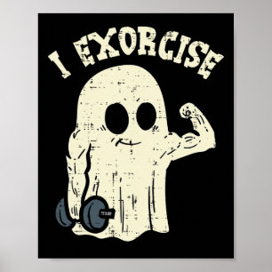 Póster Halloween Gym Ghost I exorcizar el disfraz de entr