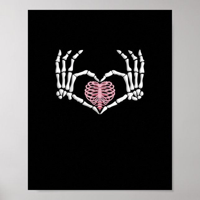 Póster Halloween Halloween Halloween Halloween Hand Heart (Frente)