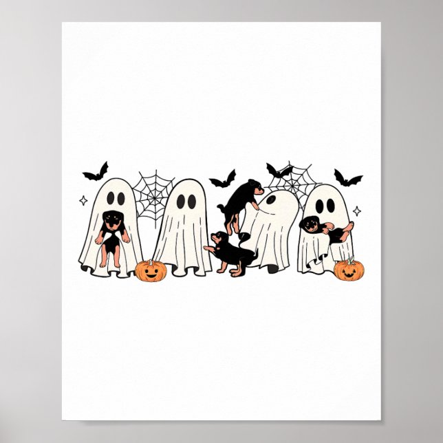 Póster Halloween Halloween hombres mujeres de perros fant (Frente)