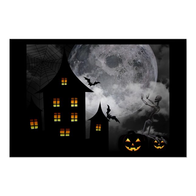 Póster Halloween Haunted House (Anverso)