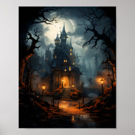 Póster Halloween Haunted House