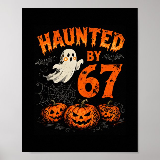 Póster Halloween Haunted Six Seven Number Gen Alpha Slang (Frente)