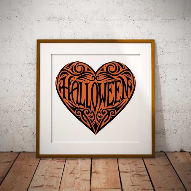 Póster Halloween Heart, Black Heart, Holiday (Subido por el creador)