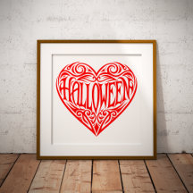 Halloween Heart, Red Heart, Holiday