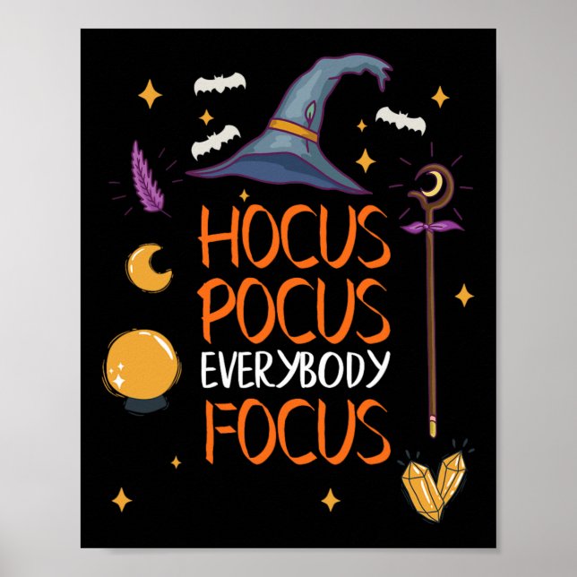 Póster Halloween Hocuss Pocus Todo El Mundo Enfoca A Un P (Frente)