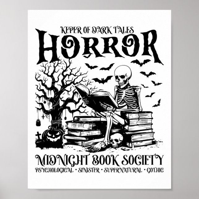 Póster Halloween Horror Midnight Book Club Society Litera (Frente)