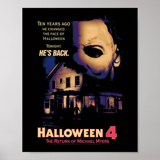 Póster Halloween  House and Mask  (Frente)