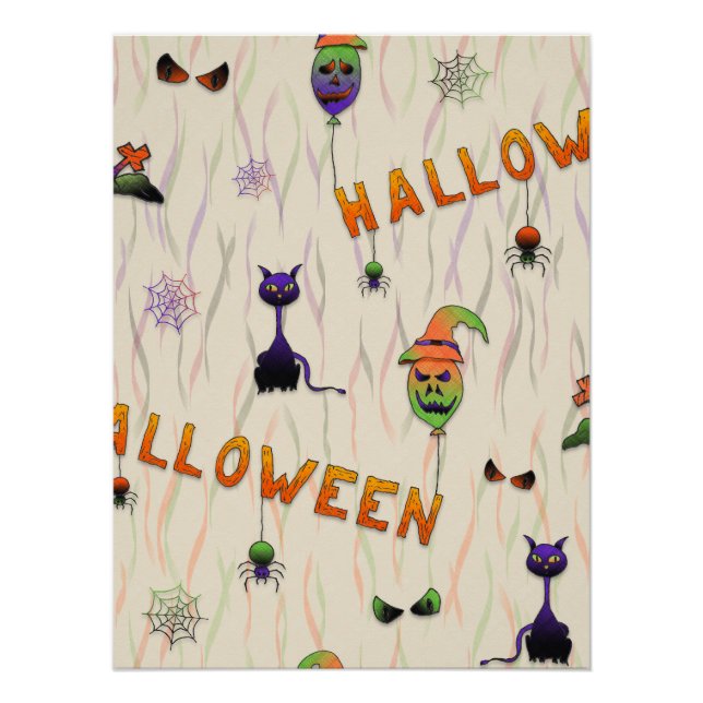 Póster Halloween Illustrations (Anverso)