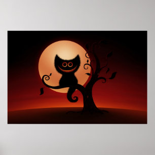 Póster Halloween Kitten