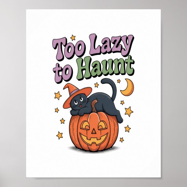 Póster Halloween Lazy Ghost (Frente)