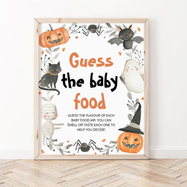 Póster Halloween lindo adivina el dulce Baby Shower de lo (Subido por el creador)